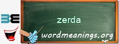 WordMeaning blackboard for zerda